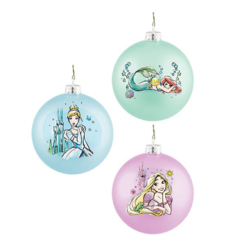 3 Hanging Ornaments 3D: Ariel, Rapunzel & Cinderella