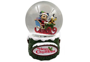 Snowglobe: Mickey & Pluto - Laughing All the Way