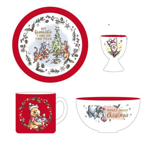 4-delig servies: Winnie the Pooh & Friends - Keramiek