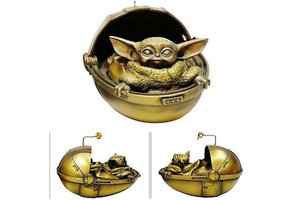Hanging Sketchbook Ornament: Baby Yoda - Brons