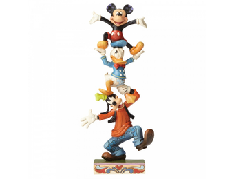 Figurine: Goofy, Donald Duck & Mickey - Teetering Tower