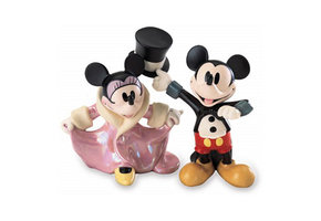 Figurine: Mickey & Minnie Mouse - Top Hat And Tails & All Dolled Up