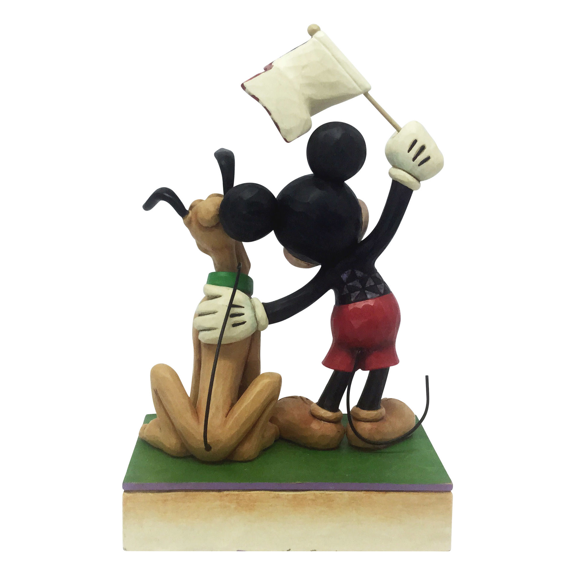 Figurine: Mickey & Pluto Patriotic - A Banner day