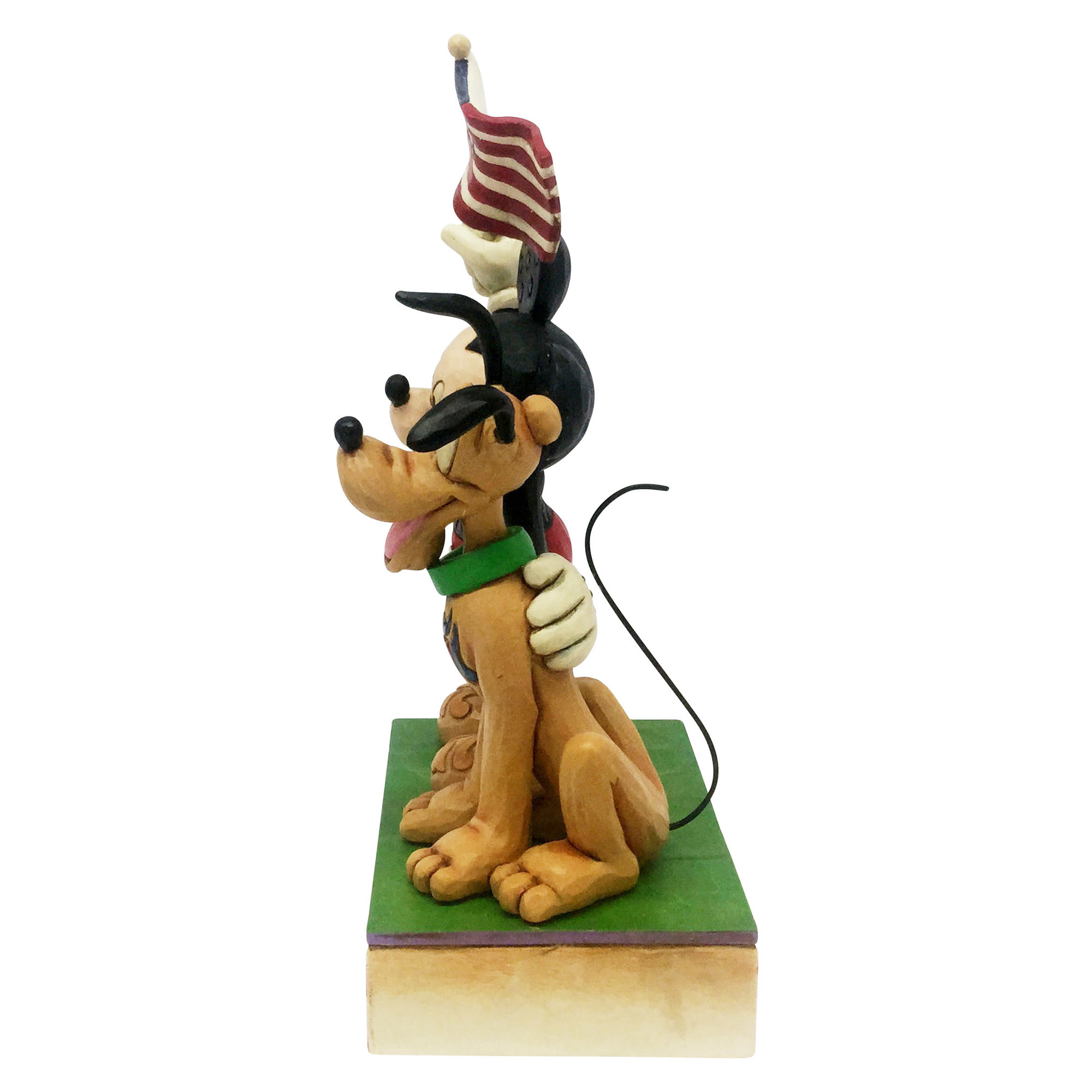 Figurine: Mickey & Pluto Patriotic - A Banner day
