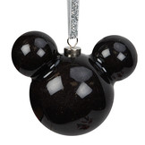 Kerstbal: Mickey Mouse - Icon Black Glitter