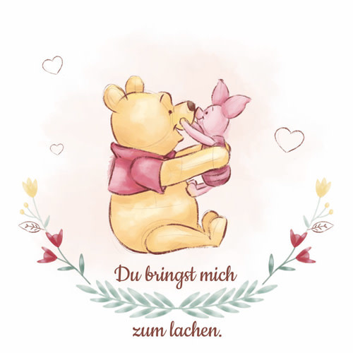 Canvas 35x35cm: Pooh & Piglet