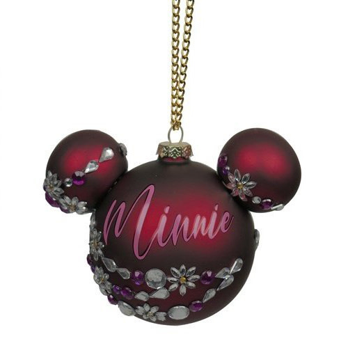 Kerstbal: Minnie Mouse - Ear Diamond Purple