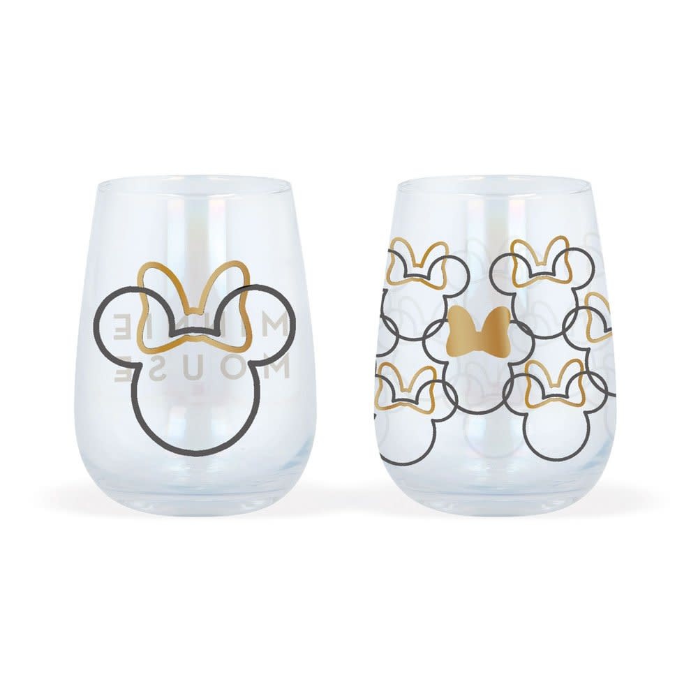 2 Glazen: Minnie Mouse - Crystal Glasses