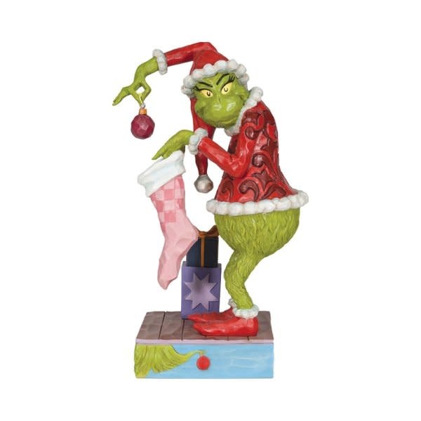 Figurine: Grinch - Holding Stocking