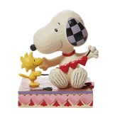 Figurine: Snoopy & Woodstock - Stringing Hearts