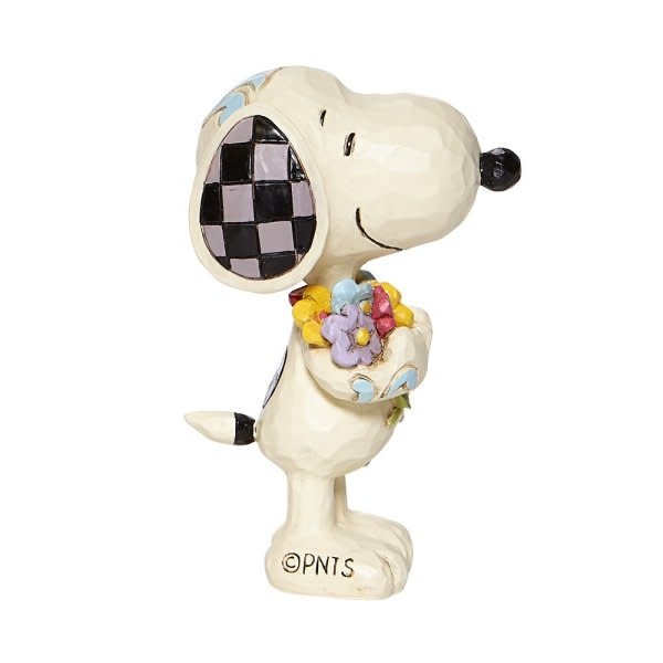 Mini Figurine: Snoopy - Flower