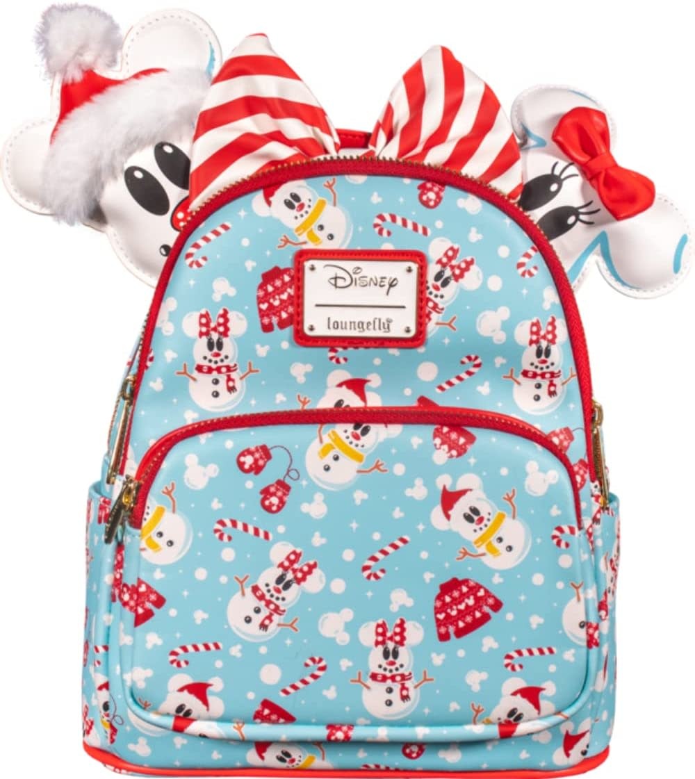 Backpack & Headband: Mickey & Minnie Mouse - Snowman