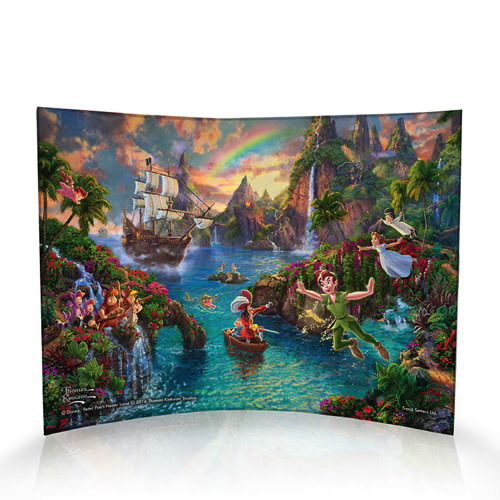 Curved Acrylic Print: Peter Pan - Neverland