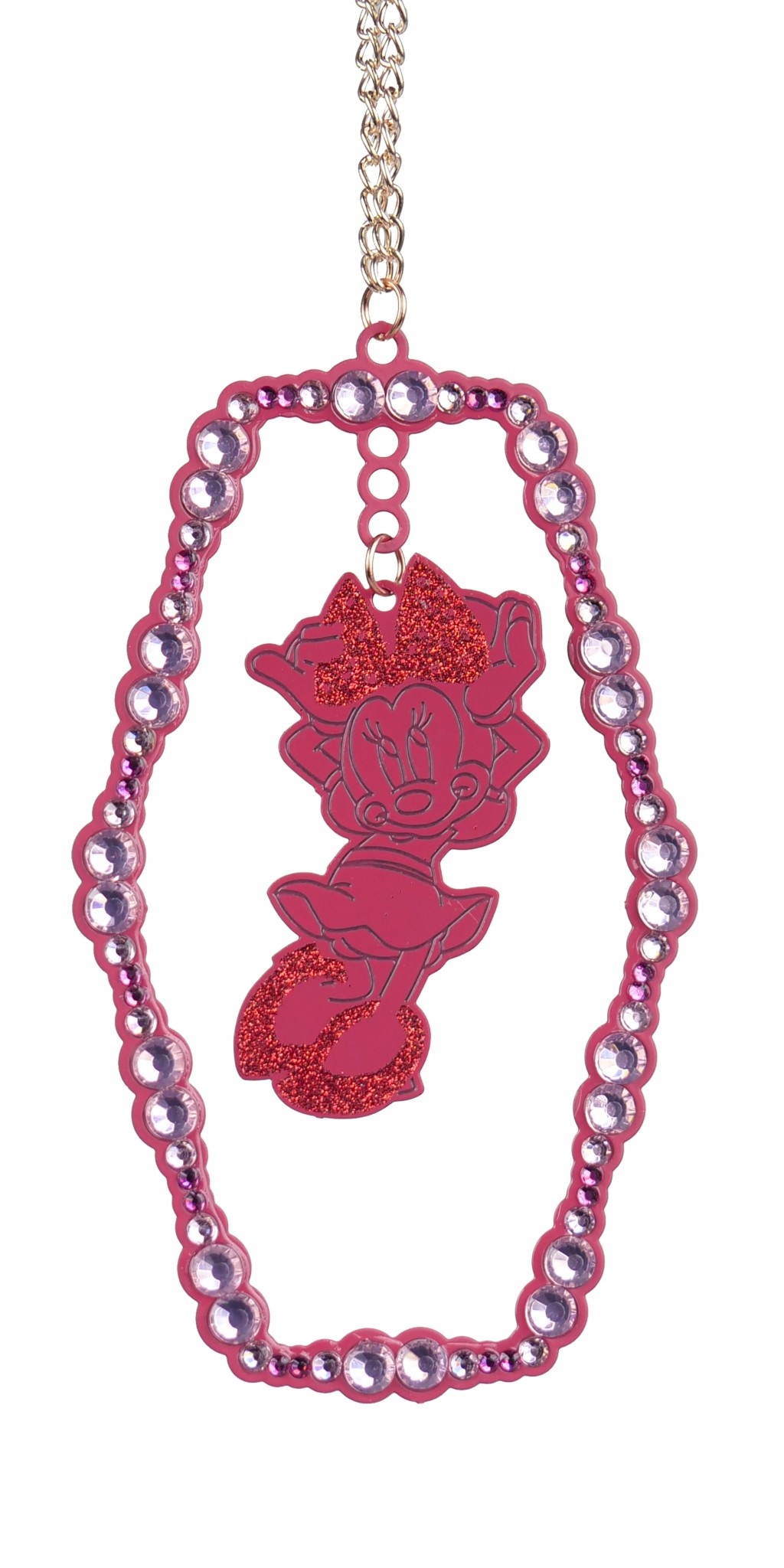 Hanging Ornament: Minnie - Pink Diamant Glitter