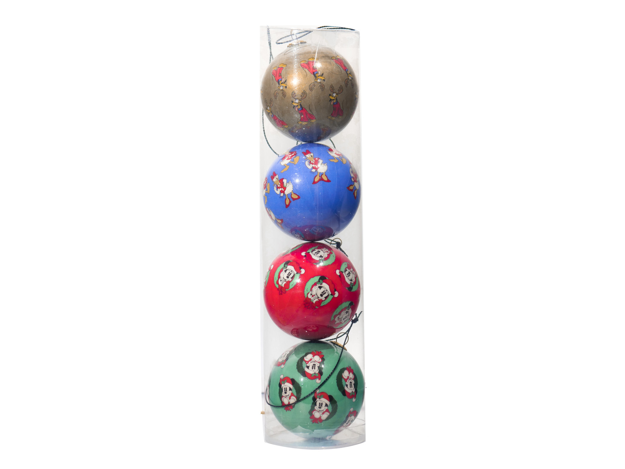 4 Kerstballen: Mickey Mouse