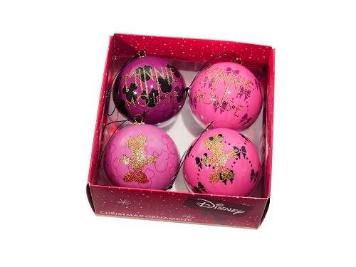 4 Kerstballen: Minnie - Box