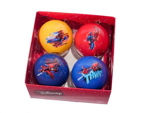 4 Kerstballen: Spider-Man - Box