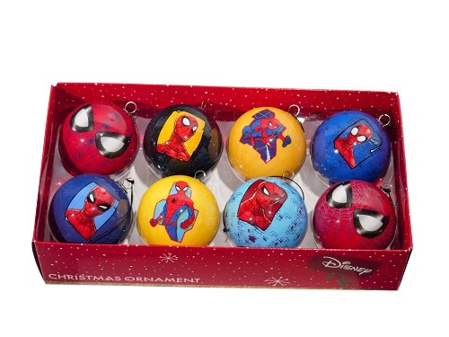 8 Kerstballen: Spider-Man - Box
