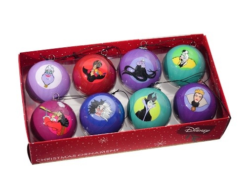 8 Kerstballen: Villians - Box