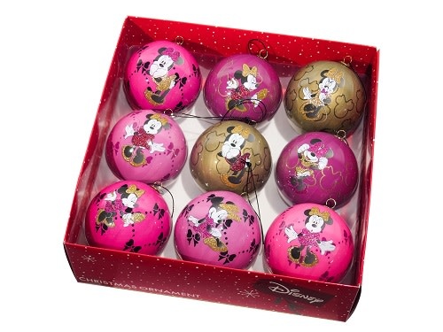 9 Kerstballen: Minnie Mouse - Box
