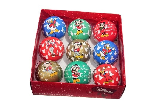9 Kerstballen: Mickey Mouse - Box