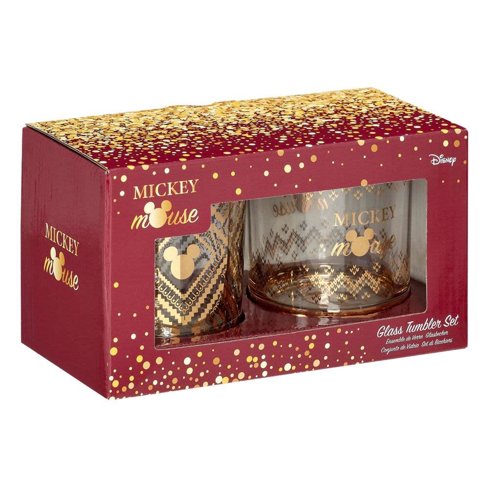 Tumbler Glass 2-Pack: Mickey Mouse - Gold