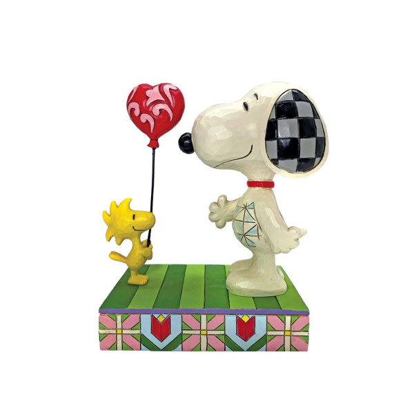 Figurine: Snoopy & Woodstock - Heart balloon