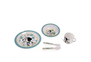 5 delig ontbijtset: 101 Dalmatiers - Lichtblauw