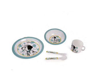 5 delig ontbijtset: 101 Dalmatiers - Lichtblauw