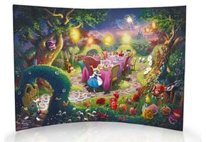 Curved Acrylic Print: Mad Hatter's Tea Party