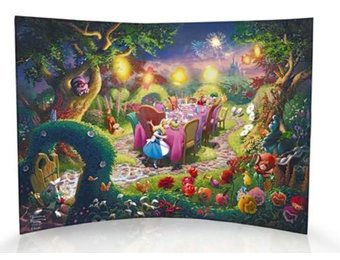 Curved Acrylic Print: Mad Hatter's Tea Party