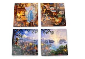 4 Glazen onderzetters: Pinokkio