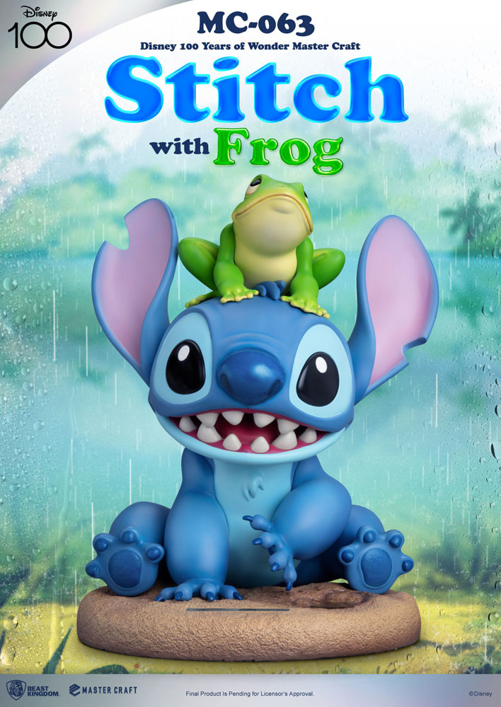 Master Craft Statue: Stitch with Frog - 100th
