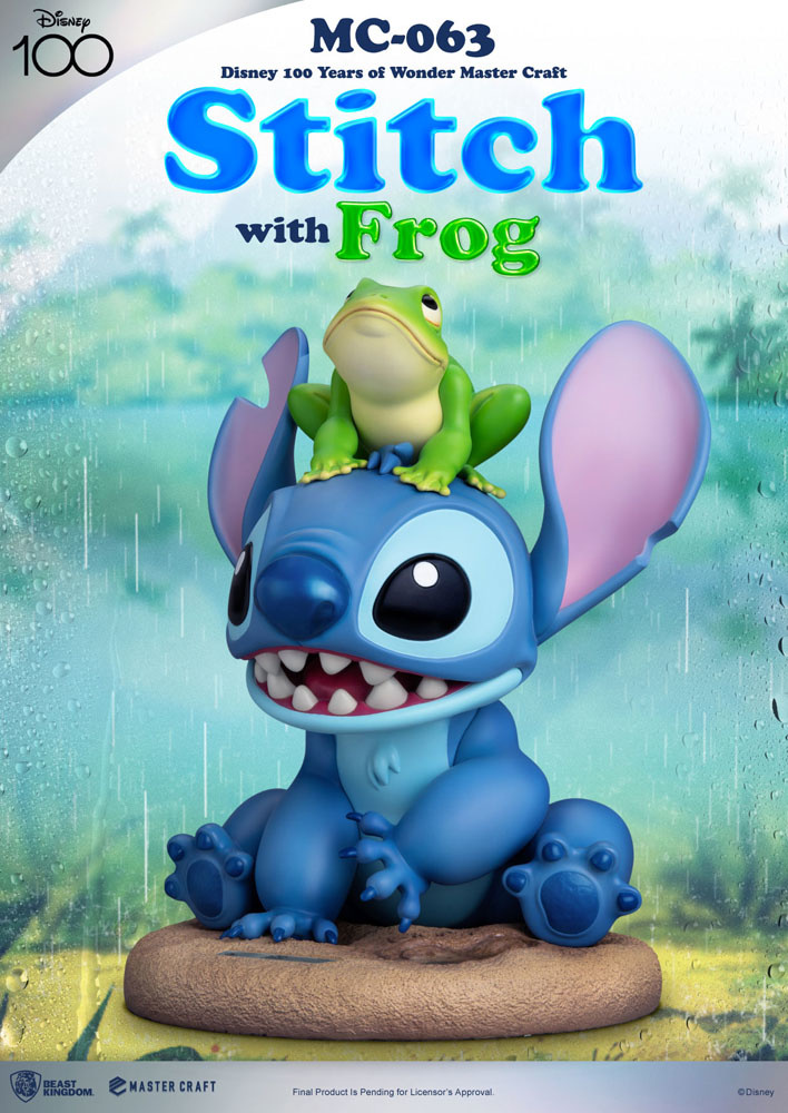 Master Craft Statue: Stitch with Frog - 100th