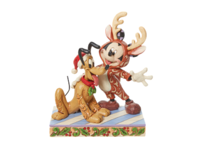 Figurine: Mickey Mouse & Pluto - Festive Friends