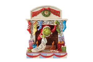 Figurine: The Grinch - Coming Out of Fireplace