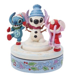 Figurine: Stitch & Angel - Snowy Shenanigans