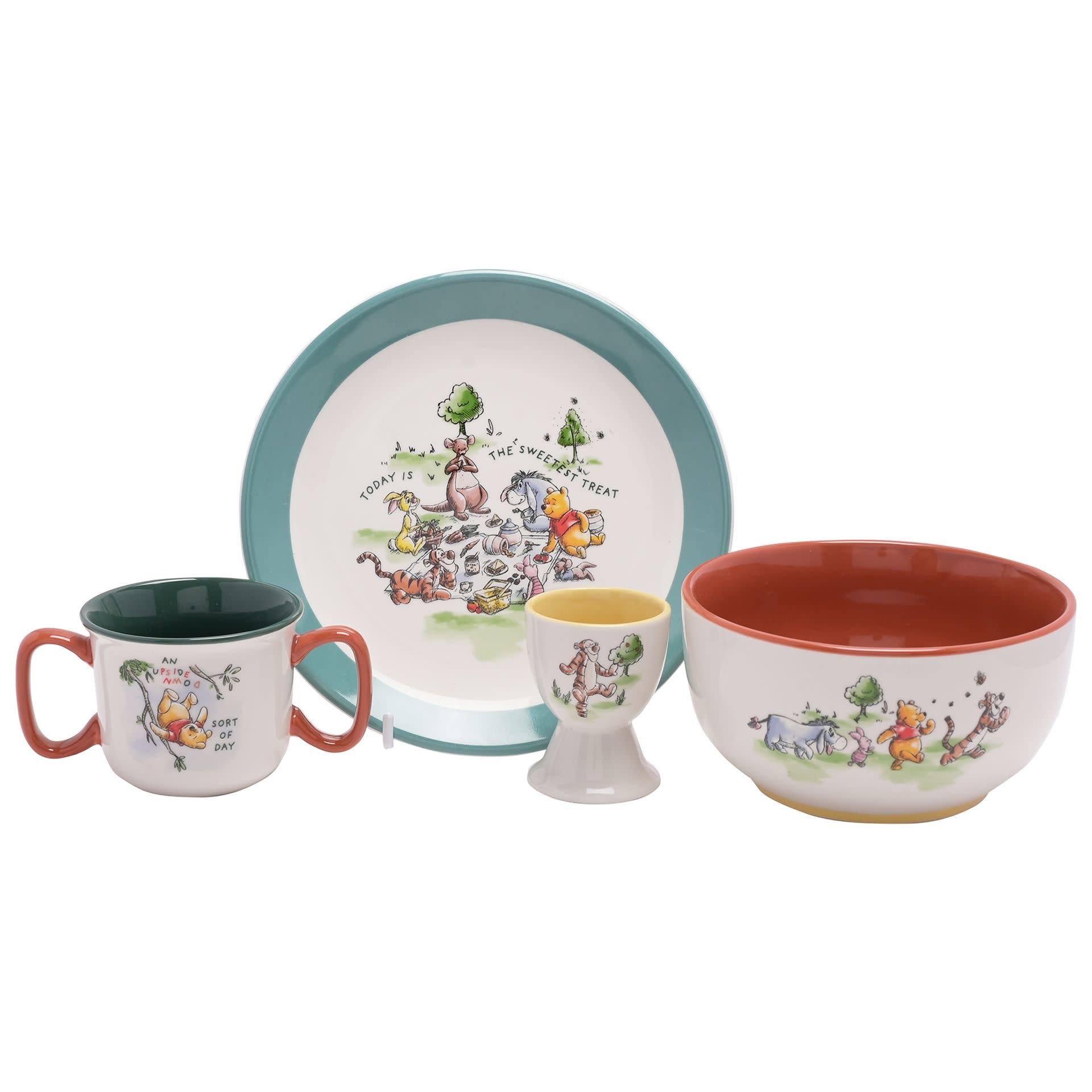 4-delig servies: Winnie the Pooh