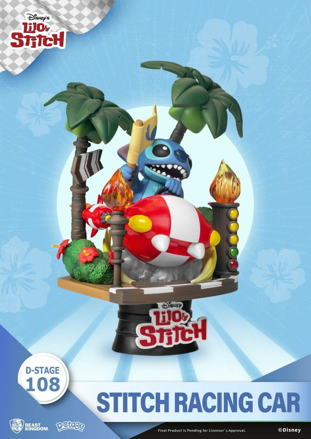 Figurine: Stitch - Racing car Closed Box