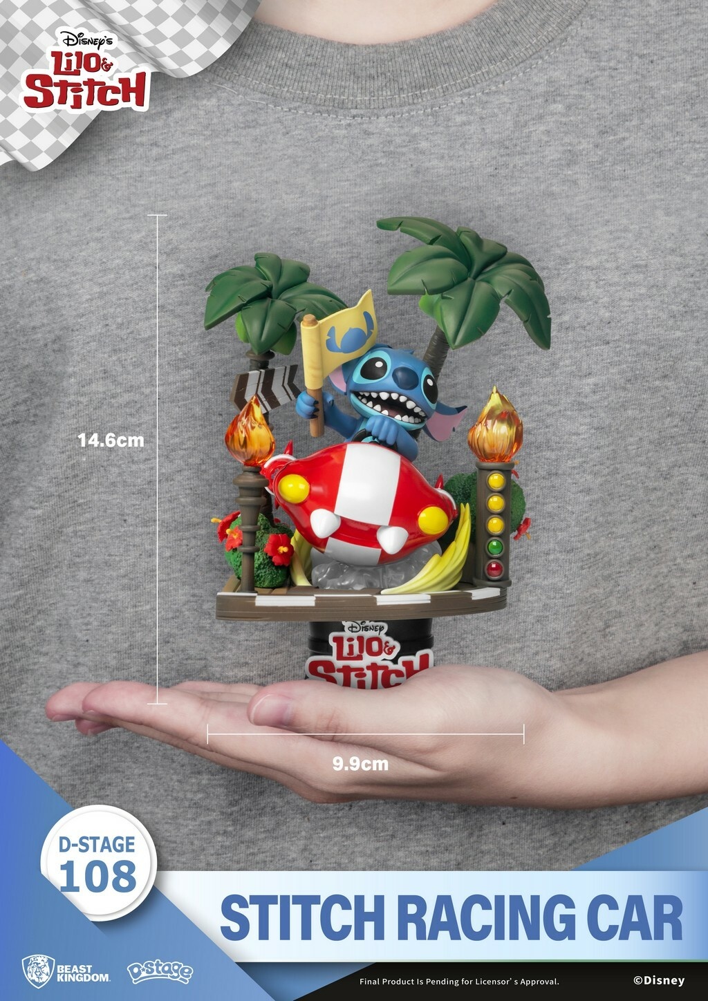 Figurine: Stitch - Racing car Closed Box