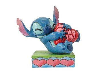 Figurine: Stitch - Hugging a Heart