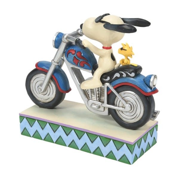 Figurine: Snoopy & Woodstock - Riding a Motorcycle