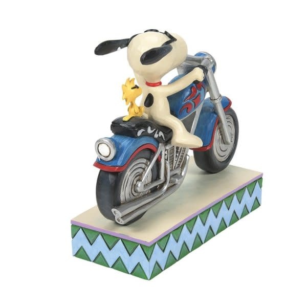 Figurine: Snoopy & Woodstock - Riding a Motorcycle
