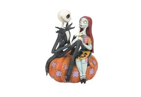 Figurine: Jack and Sally on a Pumpkin - Nightmare before Christmas