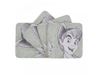 4 Onderzetters: Peter Pan