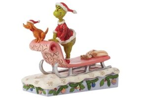 Figurine: Grinch & Max - on a Sleigh