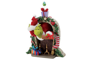 Figurine: Grinch - In a Fireplace