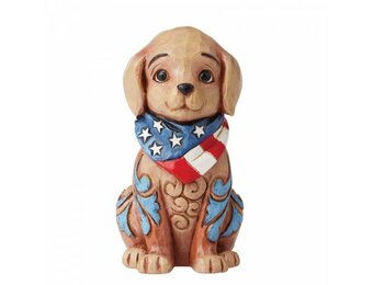 Mini Figurine: Patriotic Puppy