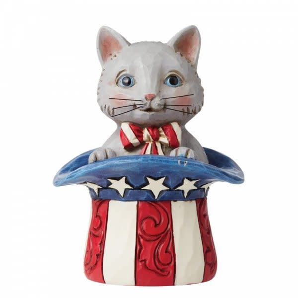 Mini Figurine: Patriotic Kitten