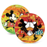 Pizzaborden: Set van 2 groene en rode Mickey en Minnie